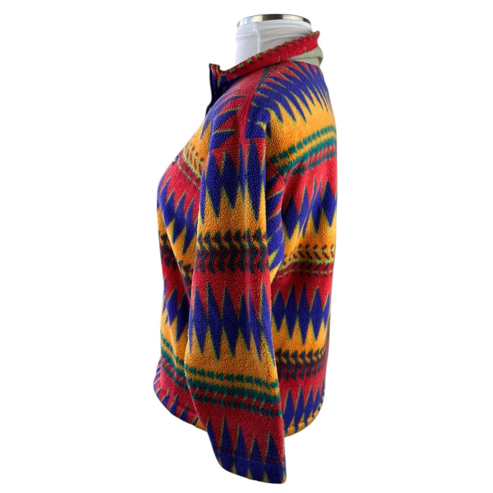 VTG Patagonia Minnehaha Laughing Waters Flame Snap Fleece Kid 12 Small Adult - Picture 4 of 16